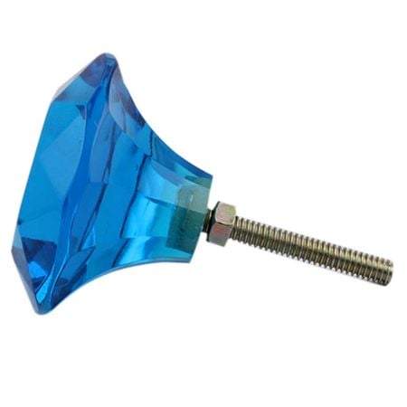 Royal Blue Diamond Glass Cupboard Knobs Online